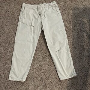H&M Men's Cream Distressed Joggers